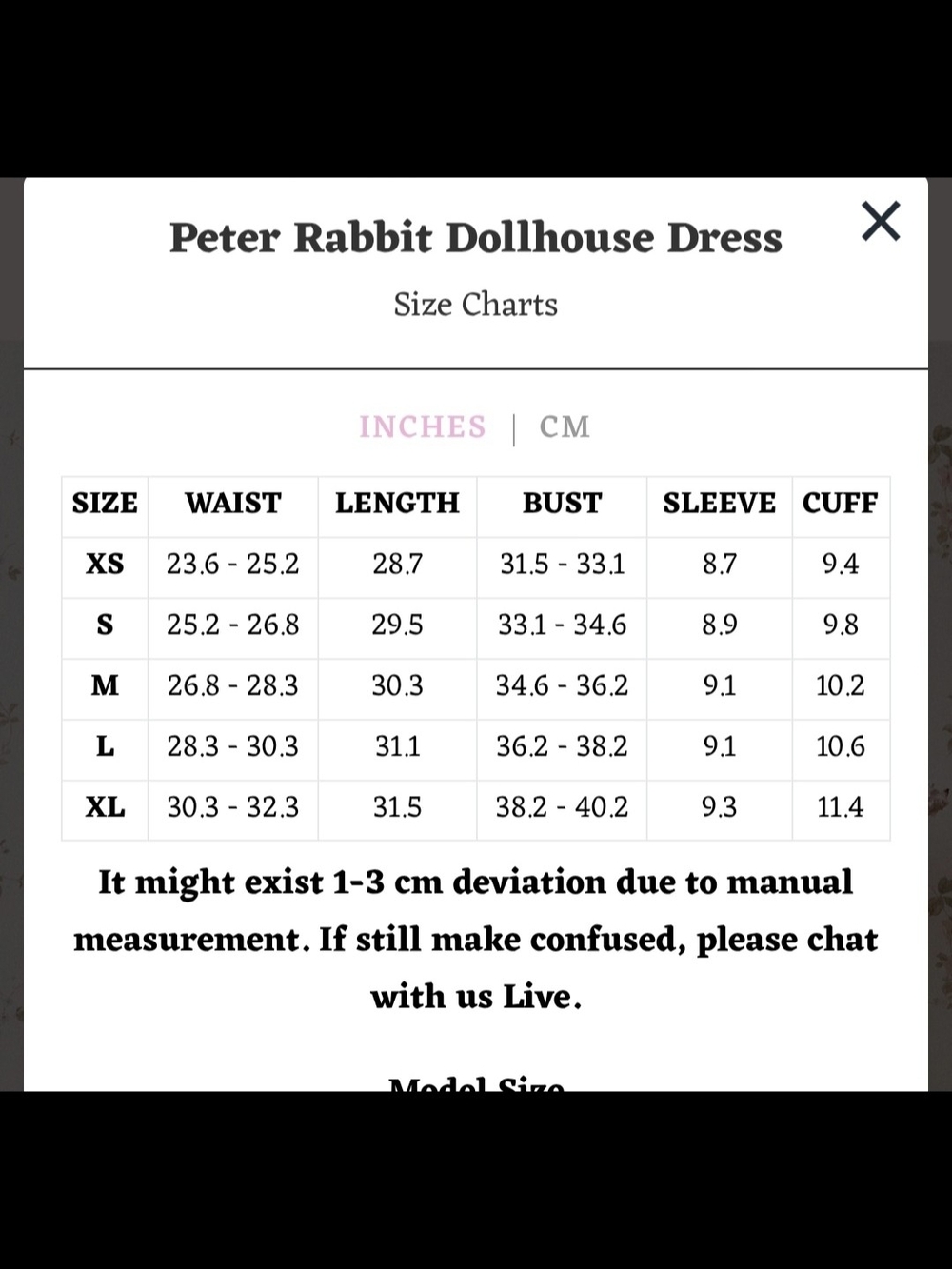 Lacemade Peter Rabbit Dollhouse Dress (NWT) Size XS - Picture 2 of 10